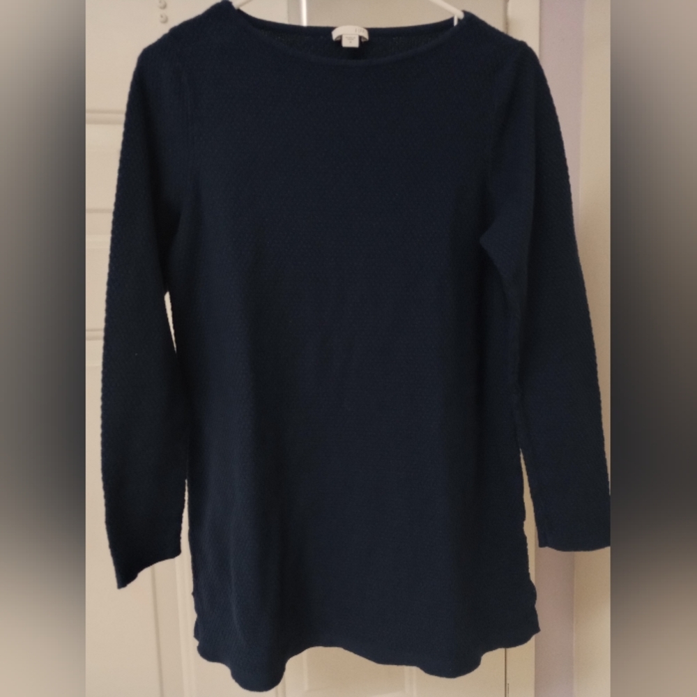 Navy Blue Long Sleeve Sweater